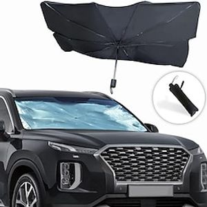 StarFire Umbrella Windshield Sun Shade for Car Blocks UV Rays Sun Visor Protector Sunshade for Complete Protection Foldable Car Shade Front Windshield Car Accessories Interior Large Size 58X32 Inches miniinthebox