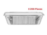 Hotpack Aluminium Container Base With Lid - 200 Pieces - 83241DB+83241L