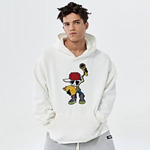 Unisex Hoodie Cartoon Print Casual Casual Hoodies Sweatshirts  Blue Yellow Khaki Lightinthebox