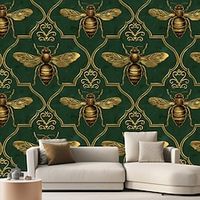 Luxury Bees Wallpaper Roll Mural Wall Covering Sticker Peel and Stick Removable PVC/Vinyl Material Self Adhesive/Adhesive Required Wall Decor for Living Room Kitchen Bathroom Lightinthebox