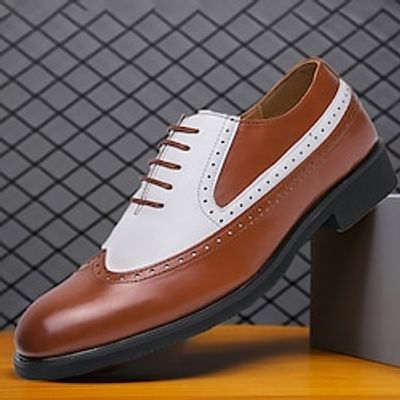 Men's Oxfords Formal Shoes Brogue Dress Shoes Walking Casual Daily Leather Comfortable Booties Ankle Boots Loafer Black Yellow Spring Fall Lightinthebox Men's Oxfords Formal Shoes Brogue Dress Shoes Walking Casual Daily Leather Comfortable Booties Ankle Boots Loafer Black Yellow Spring Fall Lightinthebox