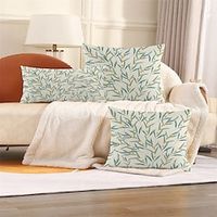 Floral Plant Pillow Cover 2PC Soft Decorative Cushion Case Pillowcase for Bedroom Livingroom Sofa Couch Chair miniinthebox - thumbnail
