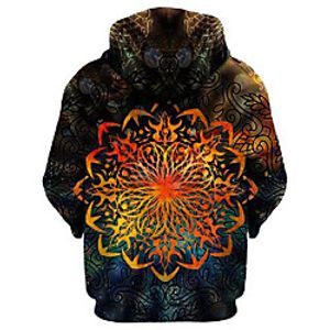 Men's Unisex Pullover Hoodie Sweatshirt Floral Graphic Pocket Hooded Casual Daily Holiday 3D Print Sportswear Hoodies Sweatshirts  Long Sleeve Lightinthebox