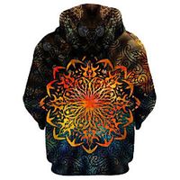 Men's Unisex Pullover Hoodie Sweatshirt Floral Graphic Pocket Hooded Casual Daily Holiday 3D Print Sportswear Hoodies Sweatshirts  Long Sleeve Lightinthebox - thumbnail