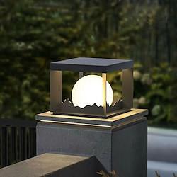 Outdoor Post Light IP65 Waterproof Pillar Post Lantern 30/40cm Luxury Post Lantern with Pillar Mount Base, Modern European PC Post Lighting, Outdoor LED Column Lights for Garden Yard Lightinthebox