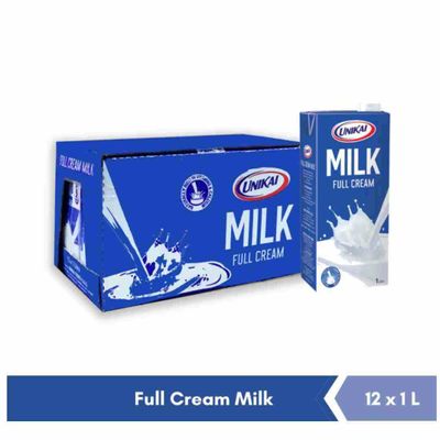 Unikai Long Life Milk Full Cream 1L,Box Of 12