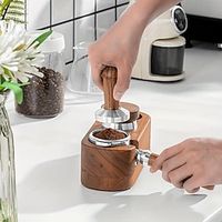 1pc, Espresso Tamping Station Compatible With 5158mm Delonghi Espresso Machine Accessories For Coffee Bar Walnut Coffee Tamper Stand And Barista Espresso Tools Coffee Maker Accessories Coffee. Lightinthebox - thumbnail