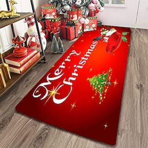 Christmas Floor Mat Door Mat Hallway Carpets Area Rugs Washable for Bedroom Living Room Kitchen Bathroom Anti-Slip Floor Mats miniinthebox