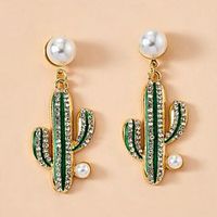 Women's Stud Earrings Cute Imitation Pearl Earrings Jewelry Green For Date Festival 1 Pair miniinthebox - thumbnail