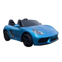 Megastar Ride on XXL Licensed Porsche Premium SuperSport Big Kids 2 Seater 24v Ride On Car,180W Brushless Motor&Real Wheels Blue