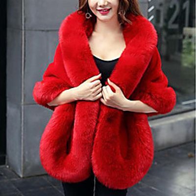 Half Sleeve Luxurious Elegant Faux Fur Party Evening Wedding Party Women's Wrap With Solid Lightinthebox Half Sleeve Luxurious Elegant Faux Fur Party Evening Wedding Party Women's Wrap With Solid Lightinthebox