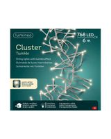 Homesmiths Christmas LED Cluster Lights 8 Function Twinkle Effect Outdoor 768 Bulbs Warm White