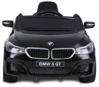 Megastar Licensed BMW Car 6Gt Ride On With Rubber Tyres & Leather Seats - Black (UAE Delivery Only)