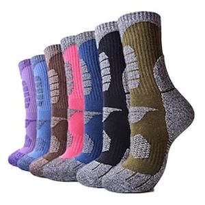 Men's Women's Hiking Socks Ski Socks Sports Socks Outdoor Thermal Warm Breathable Lightweight Soft Socks Dark blue L (39-43) Black L (39-43) Purple M (35-39) for Fishing Climbing Camping / Hiking miniinthebox