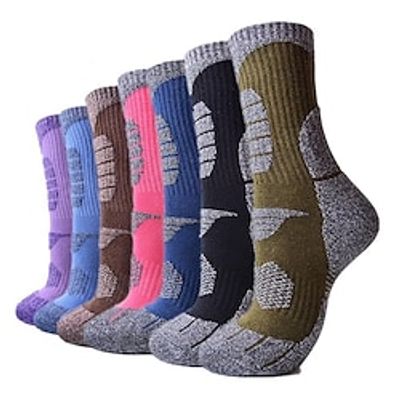 Men's Women's Hiking Socks Ski Socks Sports Socks Outdoor Thermal Warm Breathable Lightweight Soft Socks Dark blue L (39-43) Black L (39-43) Purple M (35-39) for Fishing Climbing Camping / Hiking miniinthebox
