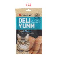 Flamingo Deli Yumm Fresh Meat Snack Tuna & Shrimp Cat Treats 70G (Pack Of 12)