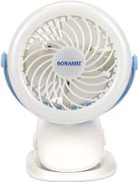 Sonashi 2 in 1 Desk & Clip Fan with 360°D Rotating Function Blue, (SRF-1040)