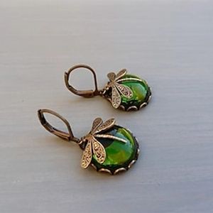 Women's Earrings Vintage Style Dragonfly Cool Vintage Earrings Jewelry claret  Moonstone  Denim Blue For Wedding Party 2pcs Lightinthebox