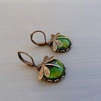 Women's Earrings Vintage Style Dragonfly Cool Vintage Earrings Jewelry claret  Moonstone  Denim Blue For Wedding Party 2pcs Lightinthebox - thumbnail