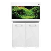 Aqua One Cabinet 135 - 80W X 42D X 50Cm White Gloss With Grey