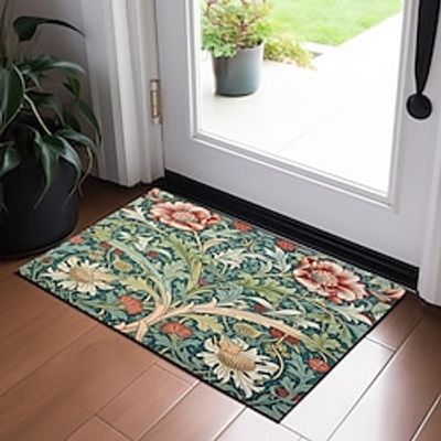 Floral Doormat Non-Slip Oil Proof Rug Indoor Outdoor Mat Inspired by William Morris Bedroom Decor Bathroom Mat Entrance Rug Door Mat Lightinthebox