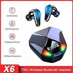 X6 TWS Bluetooth V5.1 Earphones Wireless Touch Control Gaming Headphones 40ms 9D Stereo Noise Reduction Earbuds Headset With Mic miniinthebox