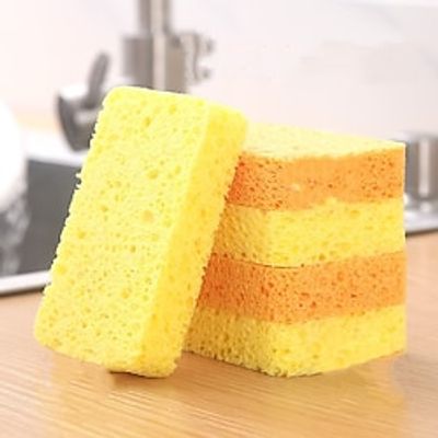 Wood Pulp Cotton Sponge Kitchen Cleaning Pot Washing Dishwashing Cotton Cleaning Cloth Stain Removal Water Absorption Wood Pulp Sponge Lightinthebox