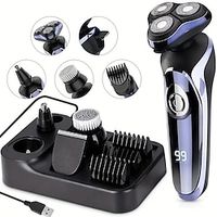 LCD Digital Display Multifunctional Electric Shaver and Hair Clipper Set - Four-in-One Beard Scraper Washable and Rechargeable - Perfect for Grooming and Styling Lightinthebox - thumbnail