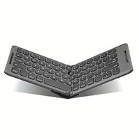 Wireless BT Folding Keyboard Computer Office Quiet Ultra-thin Portable Keyboard Three Systems Free Switching TYPE-C Charging miniinthebox - thumbnail