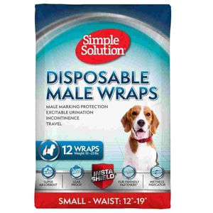 Simple Solution Disposable Male Dog Wraps - S
