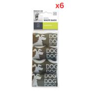 M-PETS Dog Waste Bags Black 60 Bags (Pack of 6)