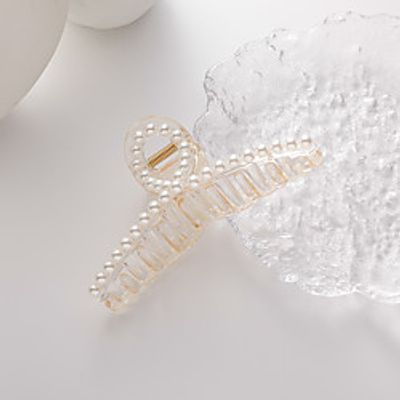 pearl clip headdress hairpin back head headdress net celebrity korean version of ins girl hair small hair catching hair jewelry Lightinthebox