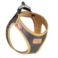 Curli Apple Leather Harness For Dogs - Black, Small