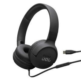 JBL Tune 520C USB-C Wired On-ear Headphones - Black (JBLT520CBLK)