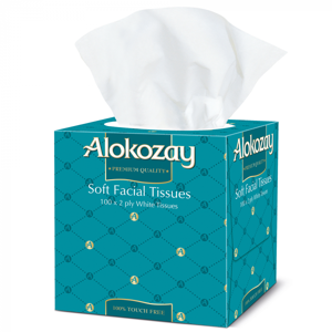 Alokozay Square Boutique Soft Facial Tissues (Assorted Colour Boxes) -100 Sheets X 2 Ply