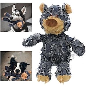Dog Companion For Heavy Chewers- 2023 New Indestructible Robust Bear Dog Toy, Durable Squeaky Dog Toys For Heavy Chewers , Unbreakable Stuffed Plush Dog Toys For Aggressive Chewers miniinthebox