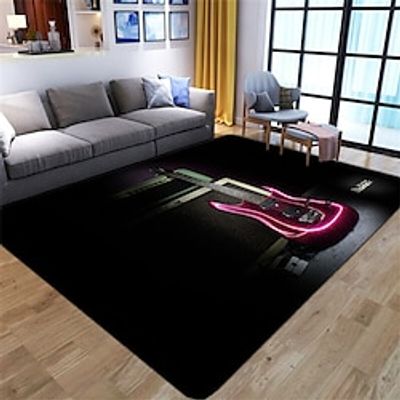 Guitar Cool Area Rug Non Slip Floor Mat Bedside Livingroom Bedroom Indoor Outdoor miniinthebox