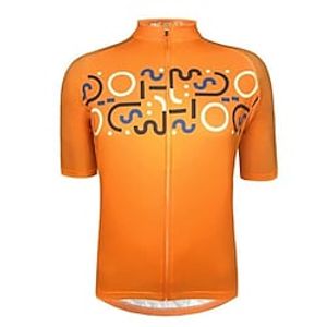 21Grams Men's Short Sleeve Cycling Jersey Bike Shirt Mountain Bike MTB Road Bike Cycling Orange Quick Dry Moisture Wicking Sports Clothing Apparel  Athleisure Lightinthebox