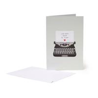 Legami Greeting Card - Large - Just My Type - Typewriter (11.5 x 17 cm) - thumbnail