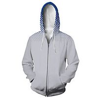 Men's Zip Up Hoodie Sweatshirt Animal 3D Casual Daily 3D Print Casual Hoodies Sweatshirts  Blue miniinthebox - thumbnail