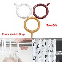 28mm White Dark Red Gold Durable Plastic Curtain Rings Loop Bathroom Room Window Voile Drapery - thumbnail