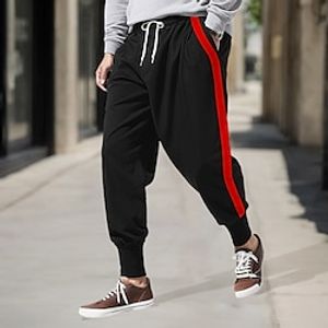 Men's Sweatpants Joggers Trousers Patchwork Drawstring Elastic Waist Color Block Comfort Breathable Casual Daily Holiday Sports Fashion Black Yellow miniinthebox