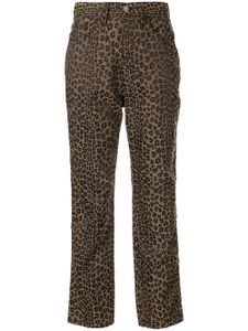 Fendi Pre-Owned leopard printed straight trousers - Brown