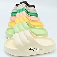Women's Soft Sole Shower Bathroom Slides Solid Color Anti-slip House Slippers Women's Comfy Indoor Shoes miniinthebox - thumbnail