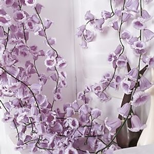 1PC artificial plant flower hanging vine simulating spring bell flower hanging flowers suitable for indoor and outdoor wall hanging garden and garden hanging decoration miniinthebox