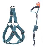 Helepet Round Dog Leash Harness Dark Green XS