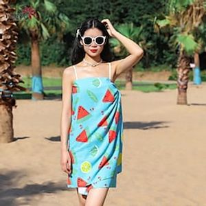 Bath Towel Water Absorption Dry Super Fine Fiber Printed Beach Towel Swimming Speed Dry Towel miniinthebox