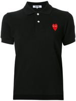 Comme Des Garçons Play heart logo polo shirt - Black - thumbnail