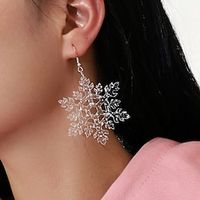 Women's Stud Earrings Drop Earrings Hoop Earrings Retro Snowflake Vintage Cute Stylish Artistic Simple Earrings Jewelry White For Party Christmas Daily Holiday Festival 1 Pair Lightinthebox - thumbnail
