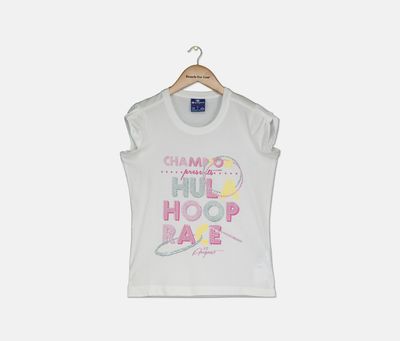 Kids Girls Graphic Short Sleeve Tee White Kids Girls Graphic Short Sleeve Tee White